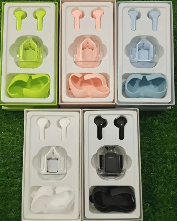 Air31 Wireless Earbuds with Crystal Transparent Body and Random Color Silicone Pouch