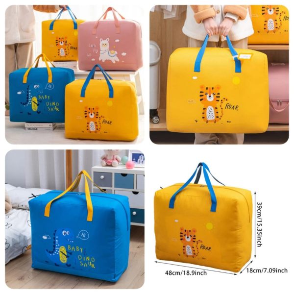 Storage Bags Cartoon Pattern Double Zipper