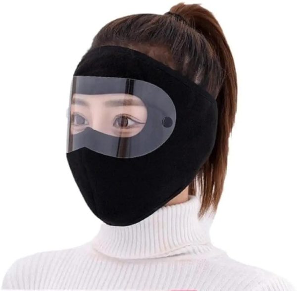 Windproof Anti Dust Full Face Masks Cycling Ski Breathable Masks Eye Hd Anti Fog Goggles Hood Cover Winter Warm Hat Caps (random Color)