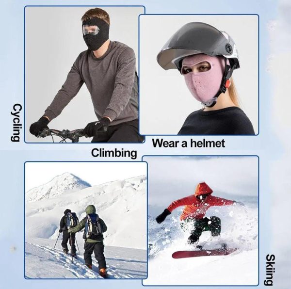 Windproof Anti Dust Full Face Masks Cycling Ski Breathable Masks Eye Hd Anti Fog Goggles Hood Cover Winter Warm Hat Caps (random Color)